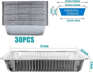 Good Alu Aluminum <b>Pans</b> With <b>Lids</b> Half Size 9x13 Extra Heavy Duty Disposable Foil <b>Pans</b> for Baking (25 Sets) - Product Image 4