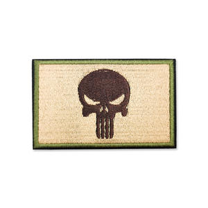 Prêt à expédier crochet et boucle <span class=keywords><strong>American</strong></span> <span class=keywords><strong>Sniper</strong></span> Punisher crâne drapeau bordure patchs de broderie USA pays drapeau Patch pour sac/tissu - Product Image 3