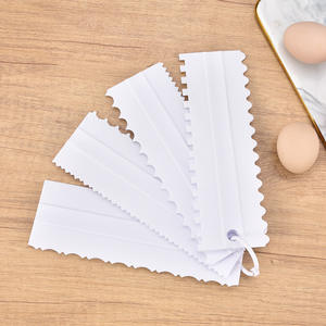 Ensemble de grattoirs en plastique, outil de pâtisserie double face, 4 pièces, pour la glace au beurre, la glaçage et la découpe de la pâte, rectangulaire, antiadhésif - Product Image 4