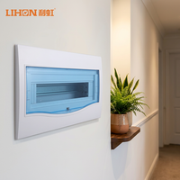 Boîtier de distribution LIHON série AJ 14 voies, indice de protection IP30, 220V/380V, utilisation intérieure, base en métal léger, couvercle bleu, élégant et durable