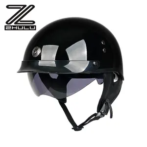 新时尚风格经典复古赛车摩托车头盔ABS材料美国DOT认证半脸摩托车头盔
