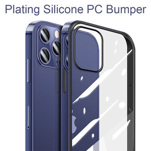 Custodia antigraffio per armatura 3 in 1 per <span class=keywords><strong>iPhone</strong></span> <span class=keywords><strong>12</strong></span> <span class=keywords><strong>Mini</strong></span> <span class=keywords><strong>12</strong></span> Pro Max custodia in <span class=keywords><strong>Silicone</strong></span> per PC placcatura paraurti copertura in acrilico trasparente - Product Image 4