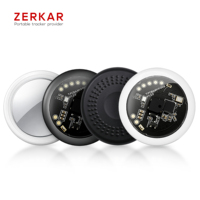 Traceur intelligent double système OEM d'usine, mini localisateur rond personnalisé avec PCBA, compatible avec Apple Find My et Google Find Hub