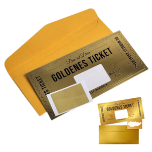 Carte de voeux surprise à gratter pour événement tombola Golden Ticket - Product Image 1