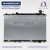 Radiateur de refroidissement brasé pour Toyota Camry, référence OE 164000H291/0H220 164000H310 164000H050 164000H170, vente en gros