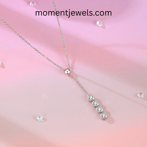 Pendentif moissanite rond délicat en argent sterling 925, bijou minimaliste simple et scintillant, cadeau pour femme, à porter au quotidien - Product Image 3