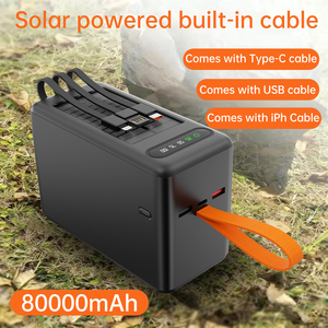 Solar Power Banks Große Kapazität 80000mAh Power Bank für tragbares Telefon ladegerät ASPOR A377 - Product Image 6