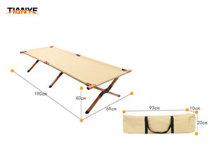 Cama de Campaña Plegable Tianye de Alta Calidad, Ligera, para Exteriores, con Marco de Aluminio con Aspecto de Madera - Product Image 4