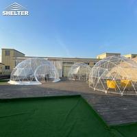 Dôme de jardin transparent de 4 m x 6 m, tente dôme pour repas en plein air, pour restaurants