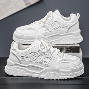 Zapatillas de Skateboard Casuales Blancas Transpirables con Cordones para Hombre, Estilo Coreano, Novedad Primavera 2026, Combinables con Todo - Product Image 1