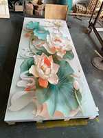 Panneau mural SPC imprimé en 3D, feuille de marbre UV, type de marbre blanc neige brillant, feuilles de PVC, panneau mural en marbre, plaque en PVC