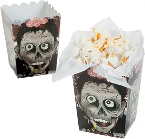 Benutzer definierte bunte Gunst falten Popcorn-Boxen Cartoon-Verpackung Popcorn-Papier box