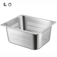 2025 Neues Design Produkt, Edelstahl 201, Mehrgrößen-Mehrzweck-Abtropfschale, Gelochte Gastronorm GN-Pfanne mit Edelstahldeckel