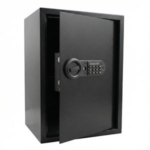Armário de Segurança em Aço de Alta Segurança com Fechadura por Impressão Digital e Chave, Cofre para Joias e Dinheiro para Hotel, Casa ou Escritório - Product Image 2