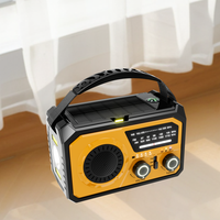 Radio météo solaire à manivelle NOAA, batterie externe 16000 mAh, lampe de poche d'urgence, haut-parleur portable de camping, alerte SOS, radio d'extérieur H21