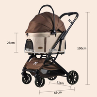 Nouveau Desigm PC210 pas cher prix logo personnalisé grand panier chien poussette pour chien moyen