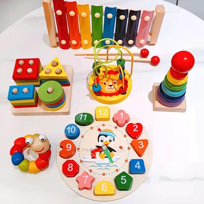 Cartoon Wooden Octave Xylophone – Early Learning Percussion Music Toy - View 6