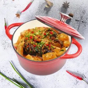 Casseroles en fonte émaillé antiadhésives, avec revêtement de protection de l'environnement, jouet pour cuisine, bol en fruits de mer, 1 pièce - Product Image 4
