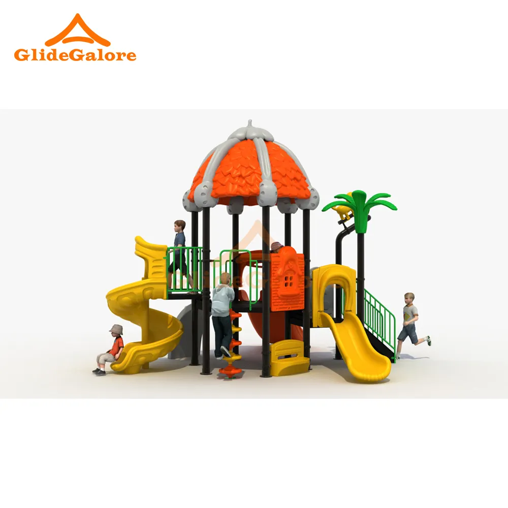 Il parco giochi all'aperto GlideGalore Slide Adventure attende i bambini all'aperto con scivolo e altalena la migliore destinazione divertente