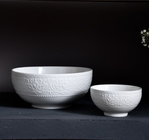 ชุดชามเซรามิคสไตล์โบฮีเมียนแบบใหม่ ลายนูน  รักษ์โลก สีพื้นเรียบง่าย สำหรับก๋วยเตี๋ยว สลัด ข้าว  ปรับแต่งได้ - Product Image 2