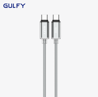 GULFY 60W Câble de charge USB-C vers USB-C 1m Durable pour iPhone iPad Samsung et autres