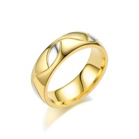 Bague de fiançailles tendance en acier inoxydable plaqué or 18 carats avec zircon brillant pour couple, bague de phalange CZ pour femme et homme, idéale comme cadeau