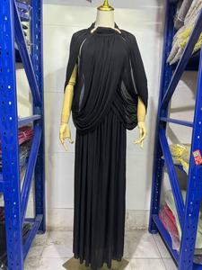 Robe longue plissée vert clair à col montant pour <span class=keywords><strong>femme</strong></span> A11669, style vintage élégant, idéale pour soirée, bal <span class=keywords><strong>de</strong></span> promo ou <span class=keywords><strong>mariage</strong></span> - Product Image 5