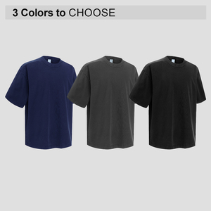 Camiseta de Alta Calidad con Logotipo Personalizado, Estilo Boxy, Lavada, Desgastada, Oversize, Hombros Caídos, Algodón Grueso, para Hombre - Product Image 2