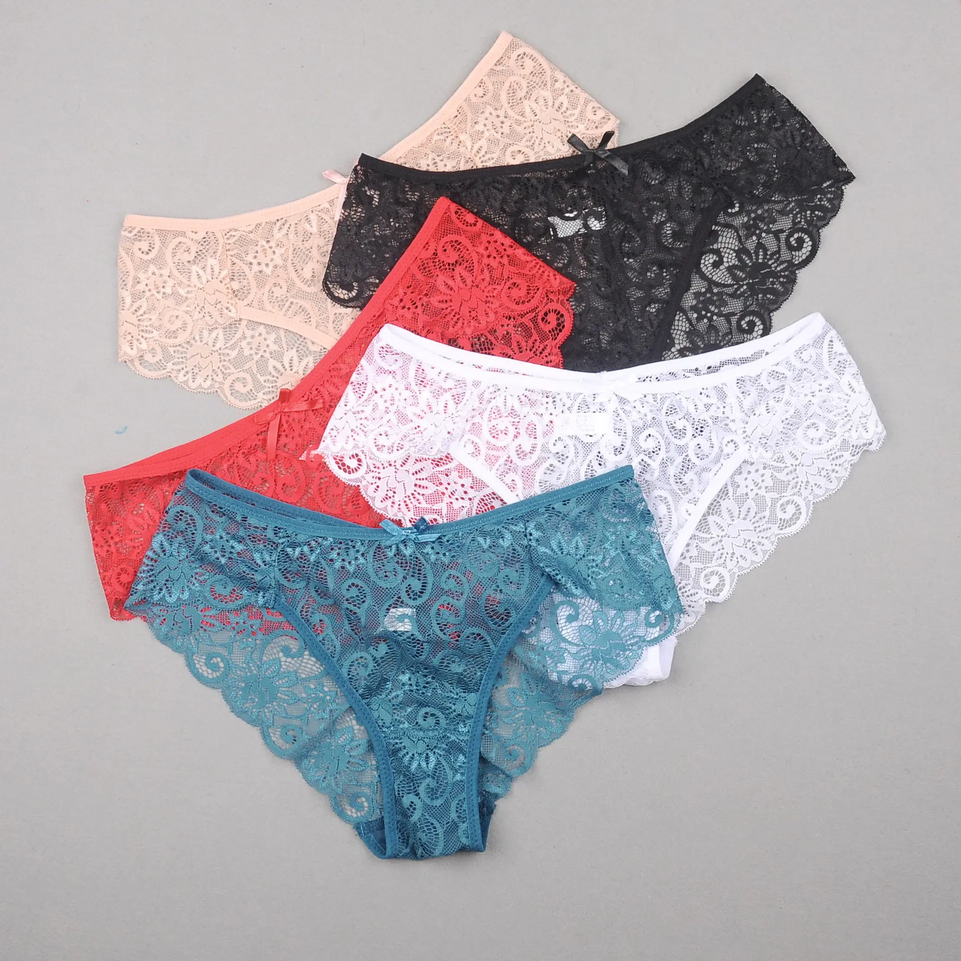 Women Transparent Lace Low-Rise Hollow Out Briefs Lady Hipster Panties Wholesale In Stock Sexy Underwear For