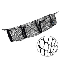 Filet de rangement à 3 poches en maille extensible pour coffre de voiture, filet de rangement en maille noire pour voiture, SUV, camionnette, coffre de fourgonnette