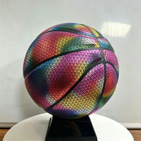Ballon de basket lumineux réfléchissant Mercedes No6 No7 en PU résistant à l'usure pour intérieur et extérieur, vente chaude