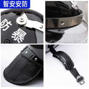 หมวกกันน็อคพีซีไรอทสีดำ พร้อมแผ่นปิดหน้าใส ป้องกันฝุ่นละออง สำหรับการรักษาความปลอดภัยและการลาดตระเวน - Product Image 3