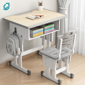 School Set Classroom Study <strong>Tables</strong> and Chairs <strong>Adjustable</strong> <strong>Height</strong> for Home Use Study Desks and Chairs Stationery Items for Schools - Product Image 3