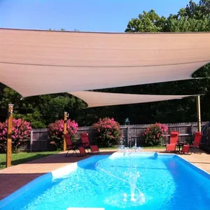 Parasol impermeable para exteriores, malla de vela HDPE impermeable, color negro, verde y azul, 180gsm