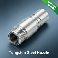 Buse de sablage pneumatique en acier au tungstène avec manchon en aluminium, alésage 6 mm, diamètre extérieur 35 mm, hauteur 125 mm, pour sablage à air comprimé