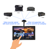 Monitor de pantalla táctil IPS de 10,1 pulgadas, entrada de vídeo de 2 canales, tablero portátil, techo, montaje en pared, DVR móvil, Monitor de camión con Control remoto