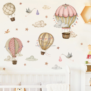 Étoiles et nuages envoyer enfant oiseau dessin animé stickers muraux <span class=keywords><strong>chambre</strong></span> de bébé maternelle décoration papier peint autocollants auto-adhésifs - Product Image 2