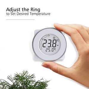 Thermostat de <span class=keywords><strong>chauffage</strong></span> <span class=keywords><strong>au</strong></span> <span class=keywords><strong>sol</strong></span> HT18, écran tactile circulaire, matériau PC anti-inflammable, écologique, régulateur de température 220V - Product Image 1