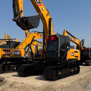 Excavatrice sur chenilles moyenne SANY SY215C d'origine, 21,5 tonnes, faible kilométrage, machine de construction hydraulique - Product Image 5