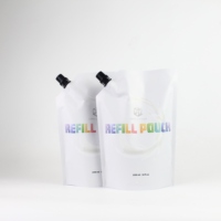 Pla Recycle Finition Brillante Biodégradable Stand up Spout Pouch 1000ml Aluminium Foil Spout Stand up Pouches
