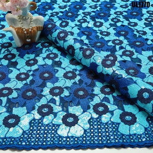 Tissu de dentelle de luxe brodé de sequins floraux 3D, nouvelle dentelle française nigériane en maille 2026 pour mariages, Aso Ebi et fêtes Owambe - Product Image 2