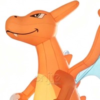 Personnages de dessins animés gonflables géants, modèle de dragon Charizard, dragon de feu gonflable pour événement