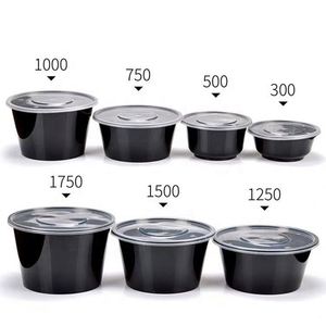 Contenedores Redondos Desechables de PP para Alimentos con Tapas y Logotipo Personalizado para Cafeterías - Product Image 2