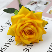 Gelbe Samt rose Künstliche Blume Wand dekoration Rote Rosen für Weihnachts haus & Hochzeits feier