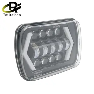 Farol quadrado de led 108w 5x7 7x6 polegadas, farol com flecha olho de anjo drl, substituição para jeep cherokee xj, farol para carro, caminhão