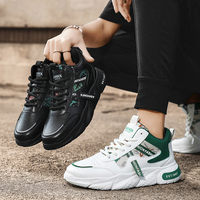 Las Nuevas Zapatillas Deportivas Casuales de Moda para Hombre con Cordones, Suela Gruesa, Transpirables, con Patrón Geométrico, Zapatos de Celebridad de Internet, Tallas 39-44