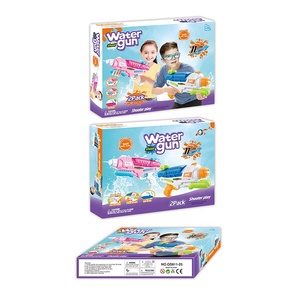 QS811-25-26 caja de color de verano al aire libre Juegos al aire libre juego de niños pistola de agua de juguete set de 2 piezas - Product Image 3