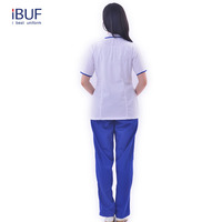 Ensemble de blouses médicales tissées unisexes personnalisables à col en V et manches courtes, respirantes et confortables, pour hôpitaux, médecins et infirmières