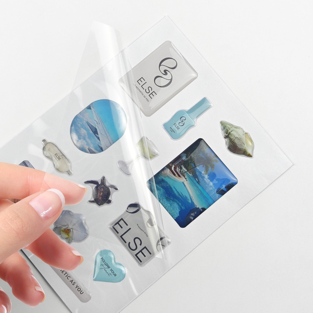 Custom DIY Mobile Phone Case Cartoon Drip Epoxy Domed Sticker 3D Drip Plastic Adhesive Reusable Epoxy Resin Stickers Sheet