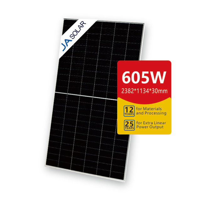 JA605w Photovoltaic Solar Panels  Bifacial Type High Quality for House Electricity Energy Solar Power Panel Kits for Home
